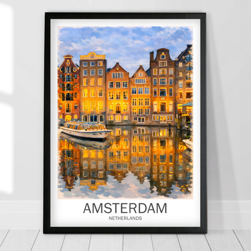 Amsterdam, Nizozemsko - Tisk, plakát