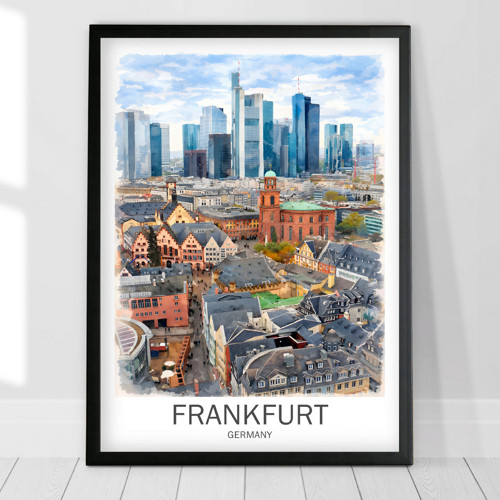 Frankfurt, Německo - Tisk, plakát