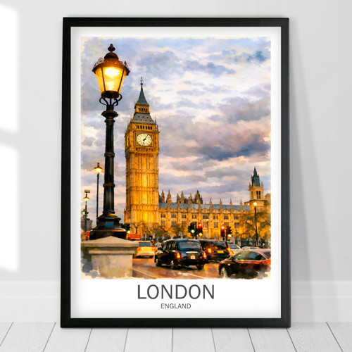 Londýn, Big Ben - Tisk, plakát