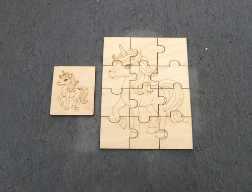Puzzle k domalování - Jednorožec