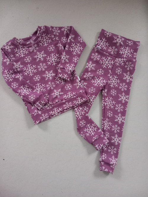 Merino komplet 98 Mauve vločky