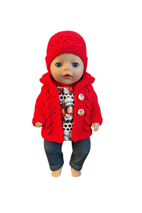 Set pro Baby Born 36 cm - červený