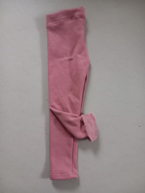 Zateplené legíny pudrově růžová 98/104