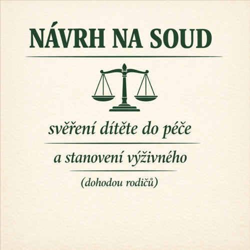 Návrh na soud – svěření dítěte do péče a alimenty