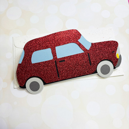 Přání červené auto
