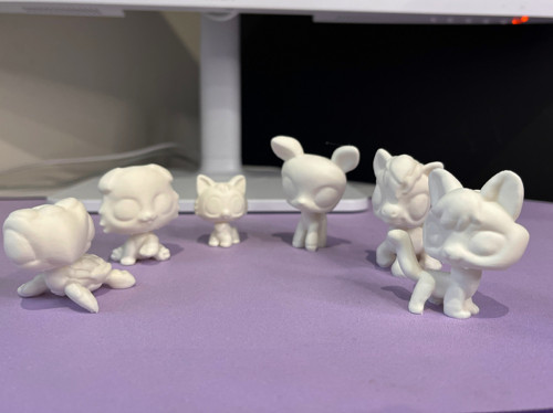 Sada roztomilých zvířátek k dotvoření (6 ks) – 3D