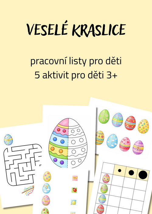 Veselé kraslice - pracovní listy pro děti (3+)