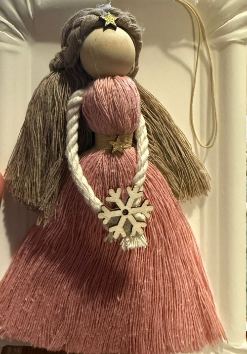 Macrame anděl růžový — foto 1