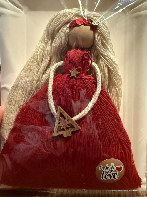 Macrame anděl červený — foto 1