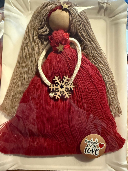 Macrame anděl červený — foto 1