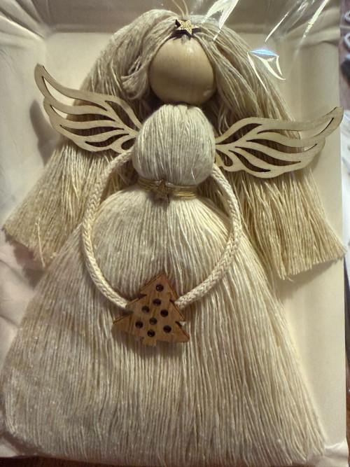 Macrame anděl béžový