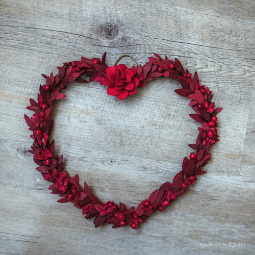 Srdce "Be my Valentine" ze stabilizovaných lístků