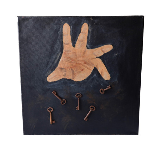 Obraz olejomalba Klíče - neznámý autor 50x50 cm