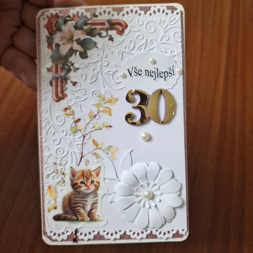 Přání, gratulujeme k 30 narozeninám.