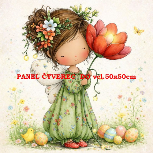 Bavlněný panel 10x10 cm — foto 1