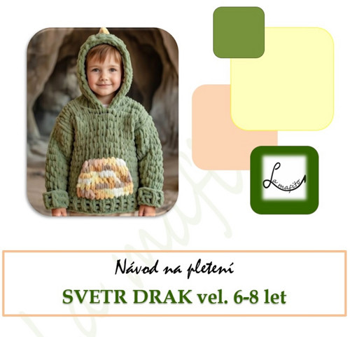 Dračí svetr vel. 6-8 let -návod- — foto 1