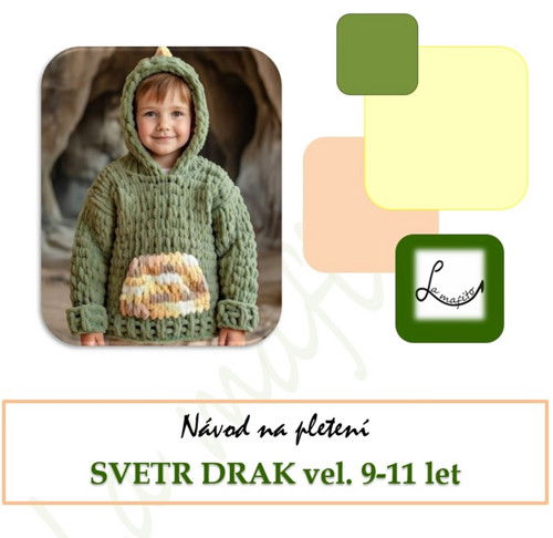 Dračí svetr vel. 9-11 let -návod- — foto 1