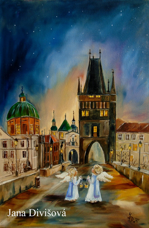 Andělská Praha - autorská reprodukce