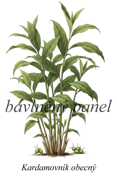 Bavlněný panel kardamovník — foto 1