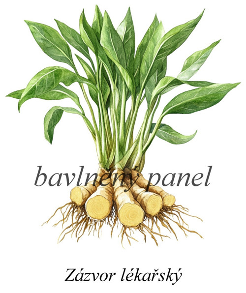 Bavlněný panel zázvor — foto 1