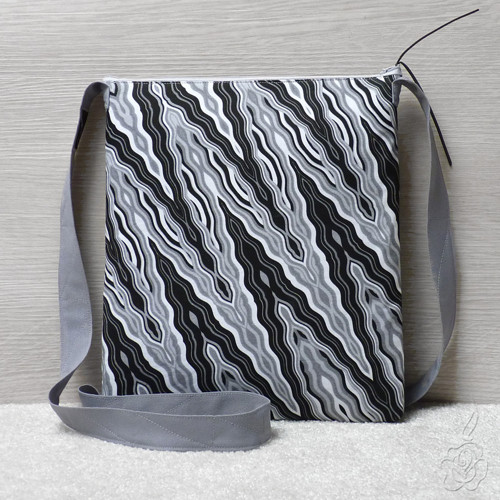 Černobílá crossbody kabelka - Ingrid