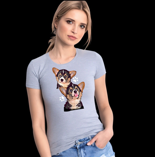 Welsh Corgi Dámské Tričko Reflexní — foto 1