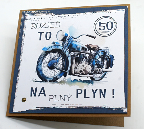 Přání s motorkou 50