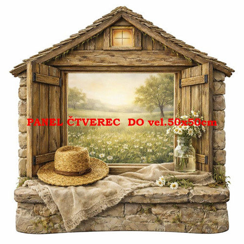 Bavlněný panel 10x10 cm