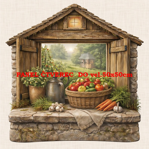 Bavlněný panel 10x10 cm — foto 1