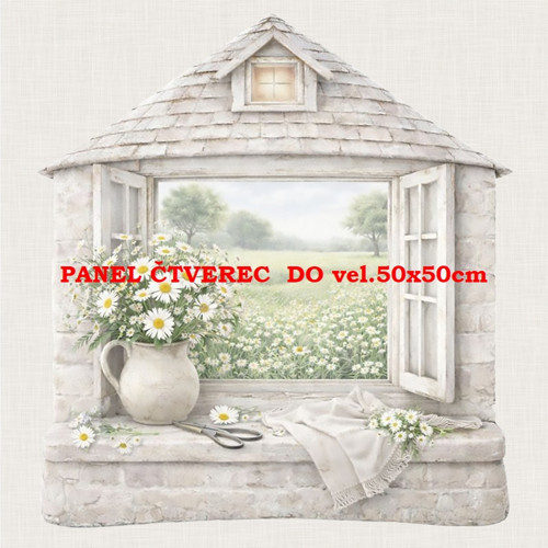 Bavlněný panel 10x10 cm