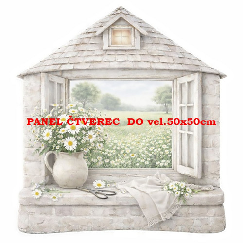 Bavlněný panel 10x10 cm — foto 1