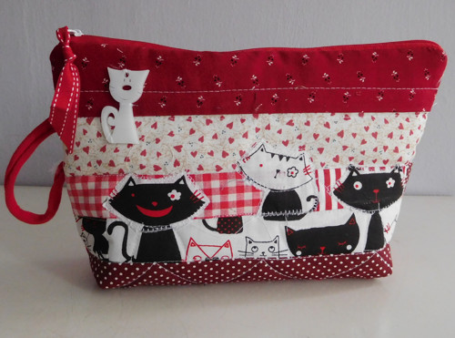 Patchwork s kočičkami - taštička
