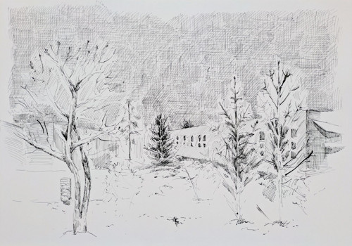 Orig. autorská perokresba "Klidná naděje"