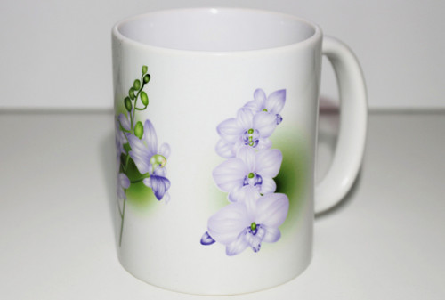 Květinový hrnek- fialová orchidej 2