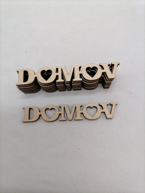 Nápis domov 10cm