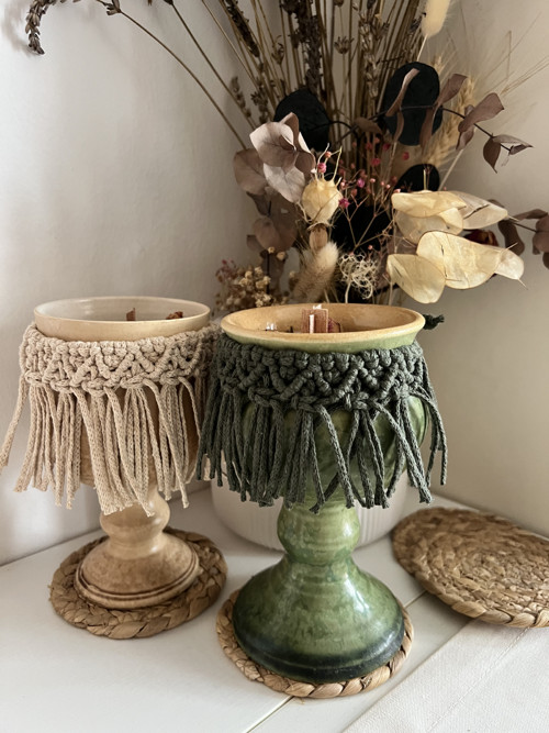 Sójová svíčka Boho v keramickém poháru