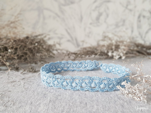 Nebeský krajkový choker #1, délka vzoru 33 cm