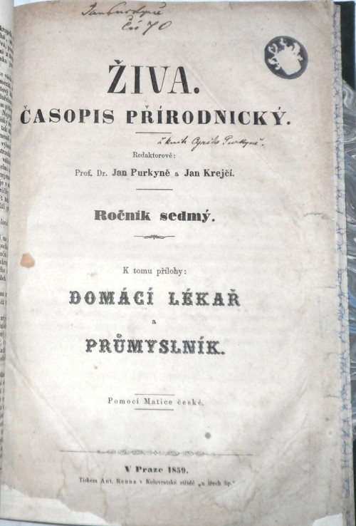 ŽIVA 1859 • přílohy: Domácí lékař / Průmyslník