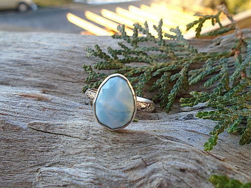 Strieborny prsteň Ag 925 Larimar