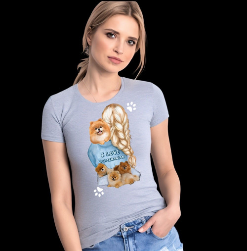 Špic Pomeranian Dámské Tričko Reflexní