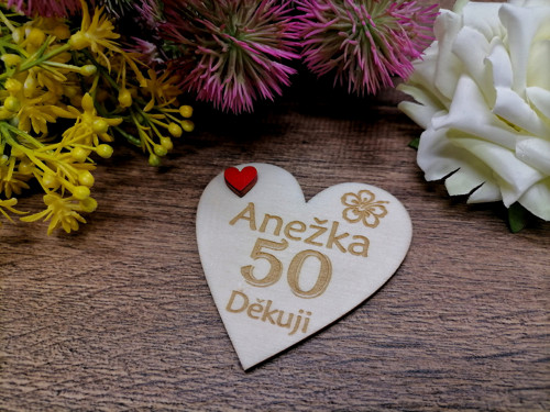 Srdíčko jako dárek pro hosty na oslavu