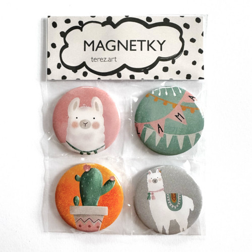 Magnetky s lamou - sada 4 ks