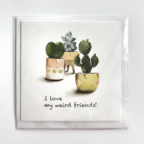 Weird friends - čtvercové přání