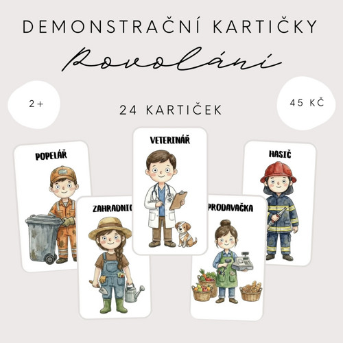 Demonstrační kartičky - povolání (PDF - tisk)