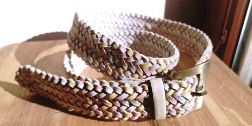 Semišový pletený opasek, 5barev, šíř.5cm, dél.94cm