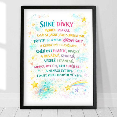 Silné dívky, Inspirativní slogan - Tisk plakát