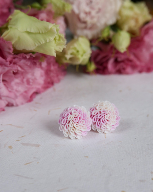 Náušnice žíhané baby pink — foto 1