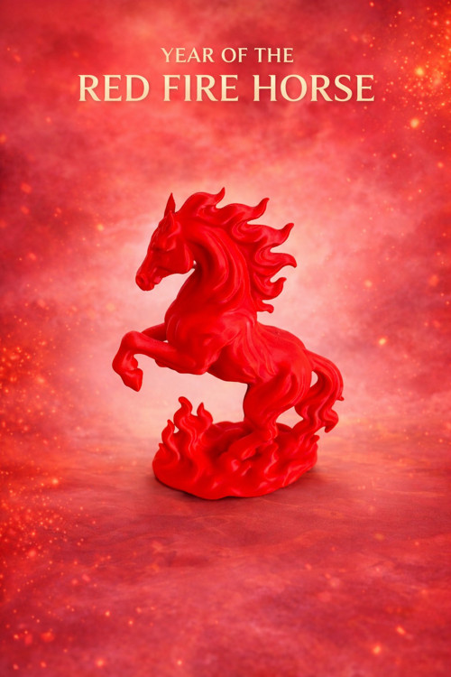 Ohnivý kůň – dekorativní figurka