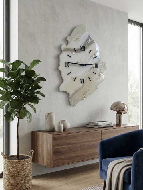 Designové nástěnné hodiny 60*40 cm