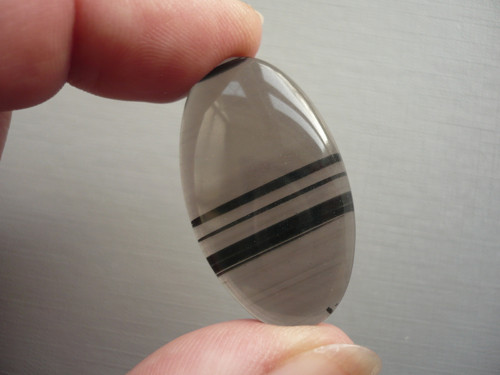 Kabošon - obsidián kouřový 38 mm, č.8f